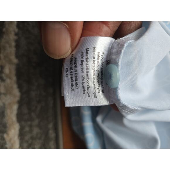 New Swannies Ryder Golf Polo Sky Shirt Performance Men’s L - Picture 6 of 6